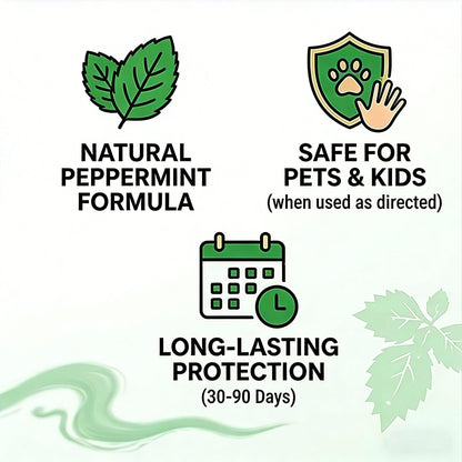RZXEA™ 💥LAST DAY SALE 50%OFF💥🟢 Natural Peppermint Rodent Repellent Tablets – 10 Pack