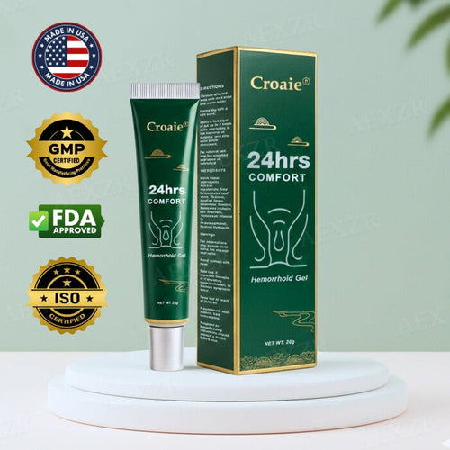 Pain-Free 🍑-Croaie® 24-Hour Comfort Hemorrhoid Gel✨ Micro-Herbal Technology: Stops Itch & Pain Instantly, 97% Reported Relief.