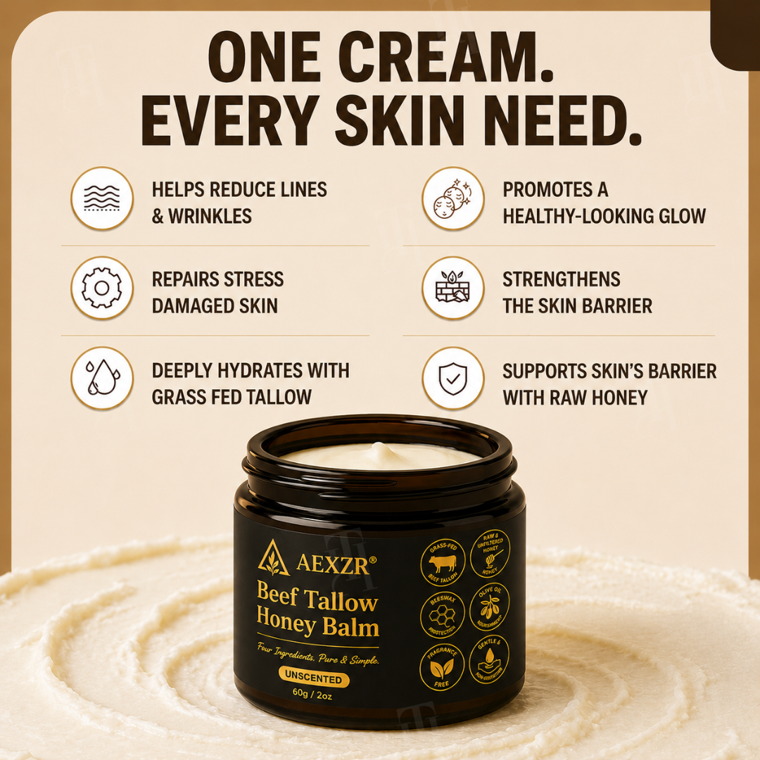AEXZR® Beef Tallow Honey Balm