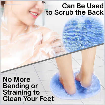 🚿Zentle™ Shower Dual-Use Scrub  Massage Pad: Safe, Stable & Hands-Free.