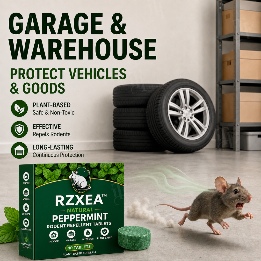 RZXEA™  Natural Peppermint Rodent Repellent Tablets for Home & Garage 🏡