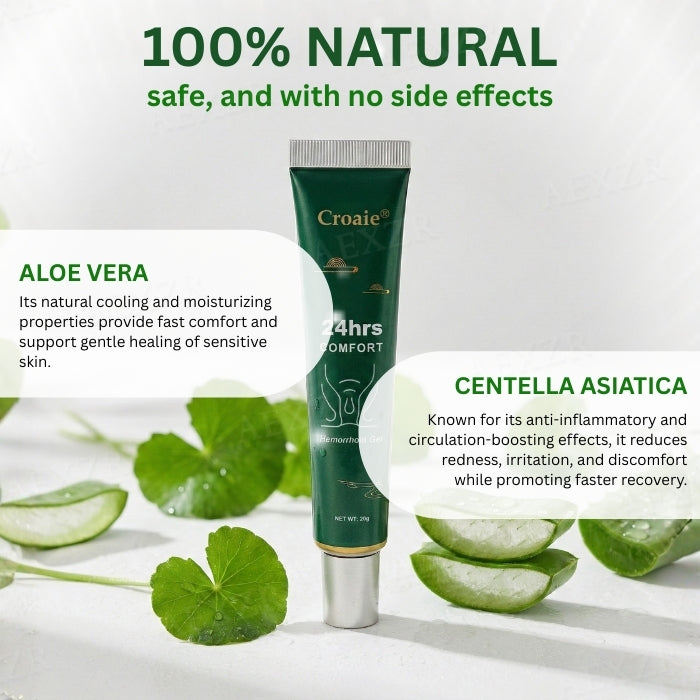 Pain-Free 🍑-Croaie® 24-Hour Comfort Hemorrhoid Gel✨ Micro-Herbal Technology: Stops Itch & Pain Instantly, 97% Reported Relief.