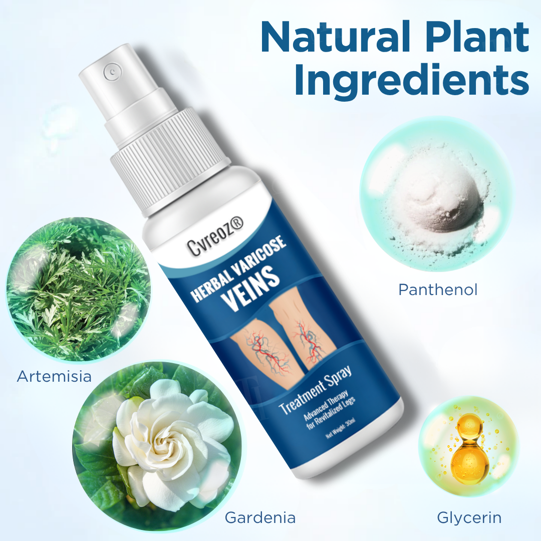 Cvreoz® Herbal Varicose Veins Treatment Spray：48-Hour Light Legs