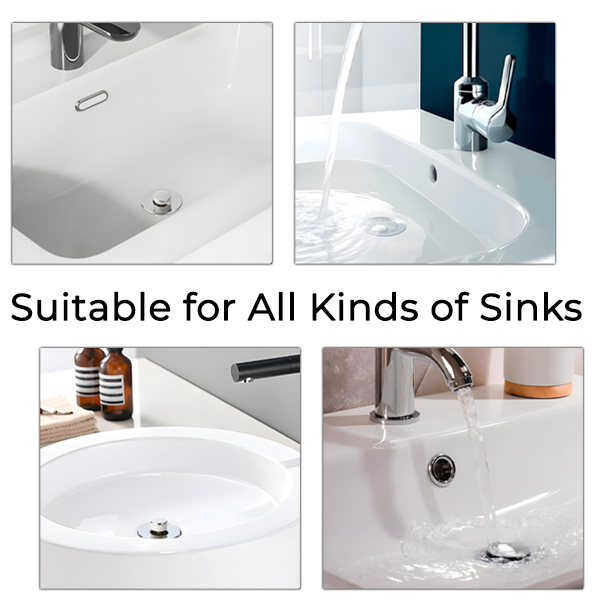 Kobidz® Sink Drain Strainer with Removable Stainless Steel Basket Ex