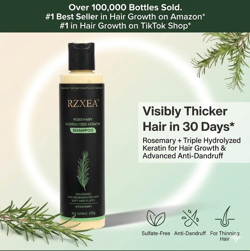 Limited Stock!!! RZXEA™ Rosemary Shampoo | Hair Growth & Anti-Dandruff Scalp Treatment
