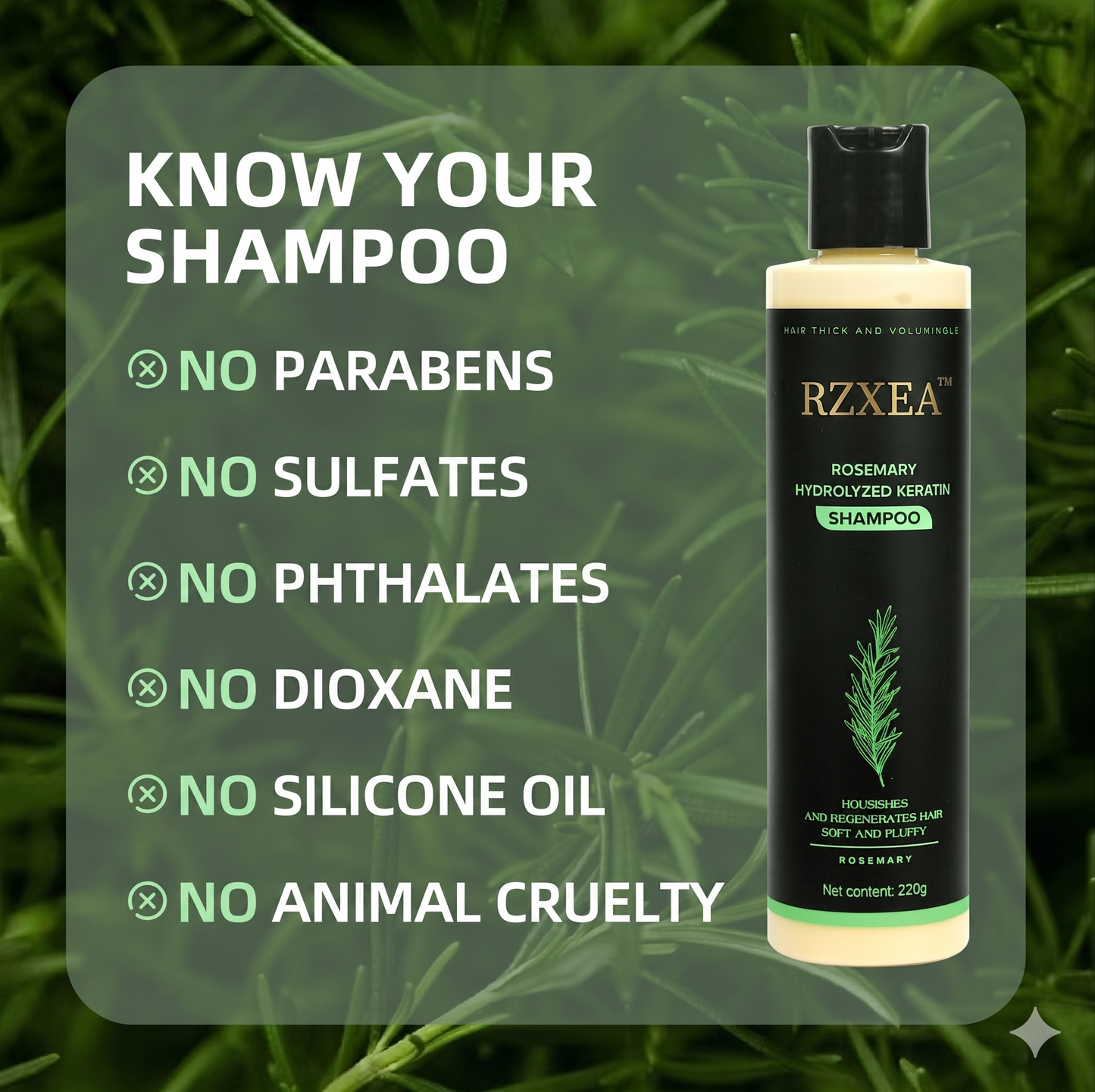 Limited Stock!!! RZXEA™ Rosemary Shampoo | Hair Growth & Anti-Dandruff Scalp Treatment