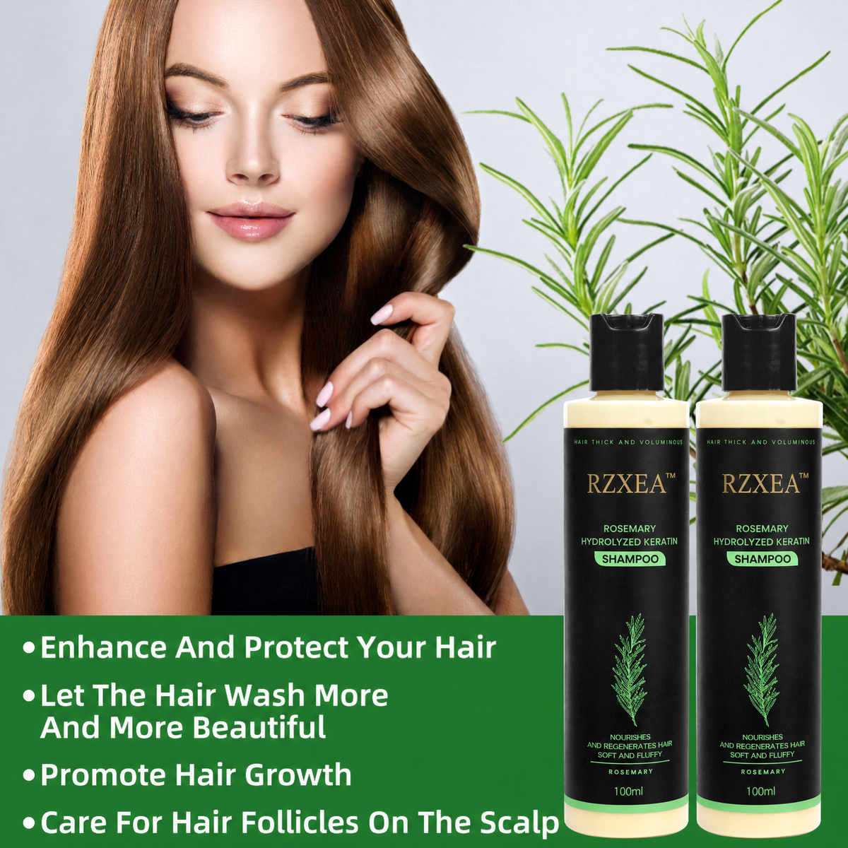 RZXEA™  Rosemary Shampoo | Hair Growth & Anti-Dandruff Scalp Treatment