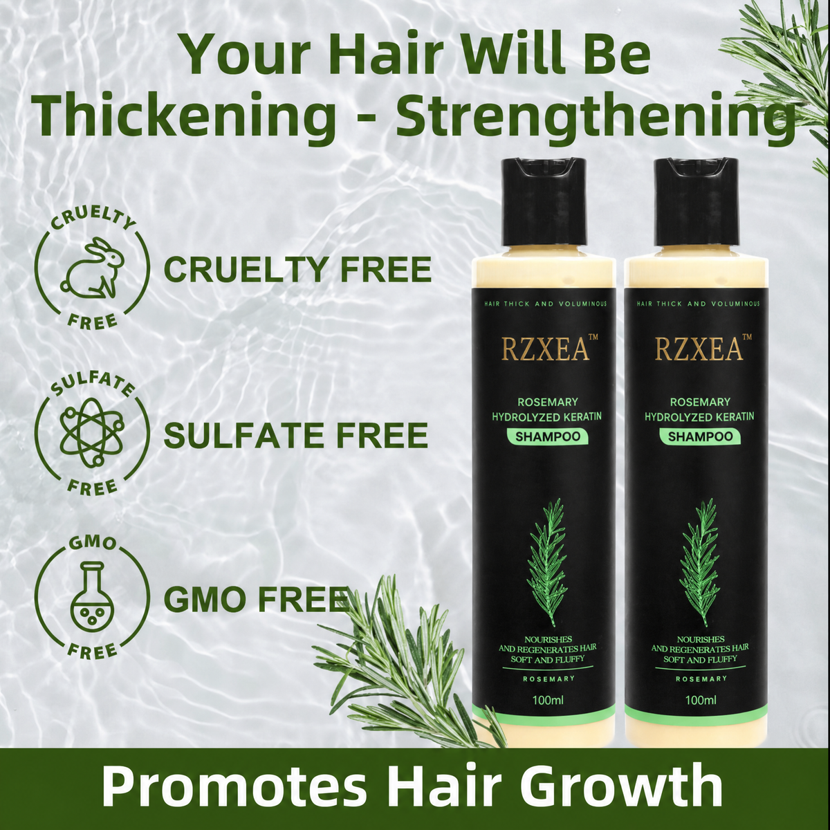 RZXEA™  Rosemary Shampoo | Hair Growth & Anti-Dandruff Scalp Treatment