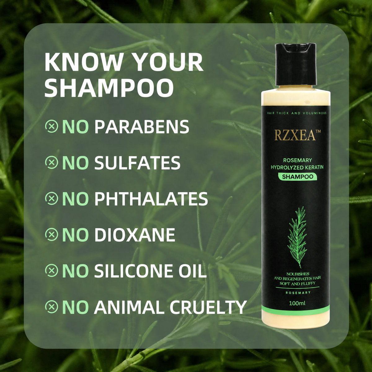 RZXEA™  Rosemary Shampoo | Hair Growth & Anti-Dandruff Scalp Treatment