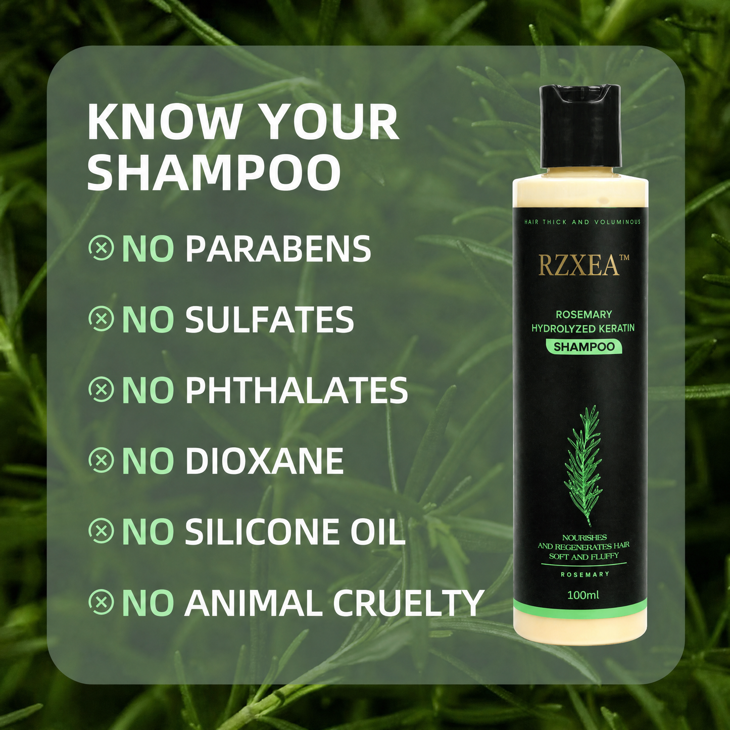 RZXEA™  Rosemary Shampoo | Hair Growth & Anti-Dandruff Scalp Treatment
